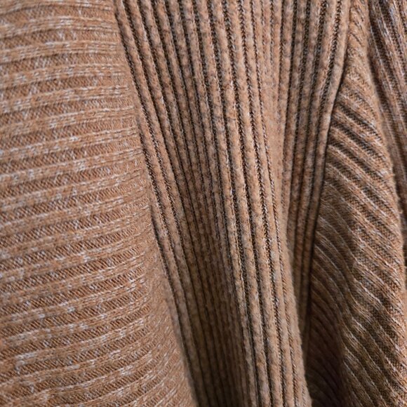 Anthropologie Maeve Ingrid Cocoon Cardigan Cedar Tan Ribbed Open Front Size M - Picture 8 of 10